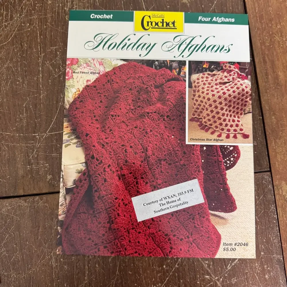 Bundle Two (2) Crochet Knitting Pattern Booklets‎ Vests & Throw Blanket